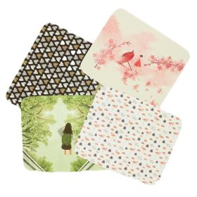 4 Pcs Eyeglass Cloth Microfiber Cleaning Cloth Mobile Phone Wipes Cleaning Cloth,Random Pattern