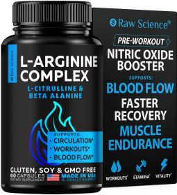 L Arginine L Citrulline Supplement Nitric Oxide Supplements for Men Complex Booster Mens Performance Supplements Nitric Oxide Flow Blood Pressure