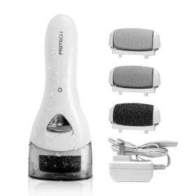 PRITECH 360 Degree Customized USB Rechargeable Professional Electric Pedicure Foot File Callus Remover Machine With Led Light (Color: White)