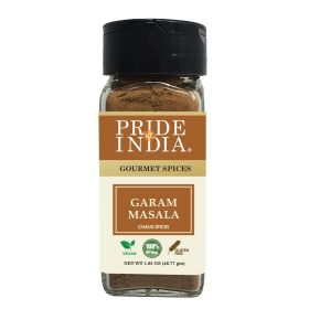 Pride of India | Garam Masala Ground | Warming Spice Blend for Variety of Dishes | Flavorful Mix for Curries and Pilafs | Easy to Use | Ideal for Non- (size: 2.2 oz)